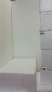 B6 กล่องโฟม สำหรับใส่อาหาร แพ็คสินค้า ปลูกผักออแกนิค สินค้าใช้งานแล้ว 1 ครั่ง หนา 1 นิ้ว สภาพ 95 %