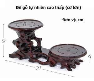 Bàn Đế Bình Trà Bằng Gỗ Nguyên Khối Bàn Đế Dụng Cụ Trà Thiết Kế Hình Vuông Phụ Kiện Cách Nhiệt Chai Lô Cốt Sứ Đen