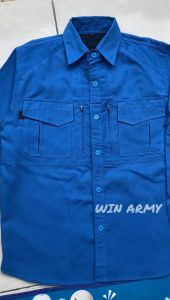 Kemeja PDL Model M-tac / Kemeja Tactical / PDH Lengan Panjang / Kemeja Lapangan Lengan Panjang Pria Size M-XXL