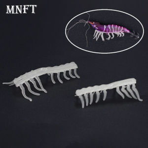 50Pcs Luminous Glowing Simulation Prawns Shrimp Fishing Lures Baits Silicone Swim Shrimp Lures Baits Floating Sinking Lures Set