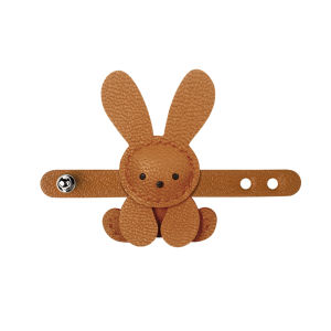 Handmade Cute Genuine Leather Rabbit Bag Charm Not a Good Girl Bunny Exquisite Handmade Gift for Lovers of Cute Accessories