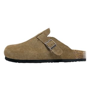 H8 | Brown Comfortable Soft-Soled Thick Elevated Birkens 1/2 Slippers