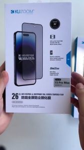 Kính cường lực KUZOOM Chính Hãng Cao Cấp cho iPhone 16 Pro Max 15 Pro Max 14 Pro Max 13 Pro Max 13 12 Pro Max 11 Xs Max