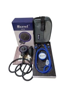 Baxtel APG PURPLE Ring Aneroid Sphygmomanometer With ROYAL BLUE DELUXE Stethoscope