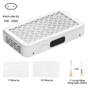 Máy Hút Bụi Móng Tay Không Chổi Than Tốc Độ Điều Chỉnh Được 2500-3500 Vòng/phút Hút Mạnh Mẽ Hai Động Cơ Tăng Áp Đa Chức Năng Chất Liệu Nhựa