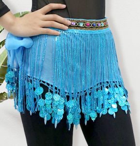 Belly Dance Shake Hip Waist Skirt Bohemian Tassel Hip Scarf Shining Waist Chain Shining Tassel Skirt Dance Performance Skirt