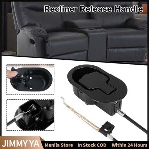 Universal Metal Recliner Handle Sofa Chair Couch Release Lever Pull Handle Replacement Parts With Cable Recliner Pull Handle Release Fits Most Major Recliner