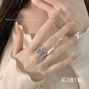 2025 New Long Wedding False Nails Wearable Nail Art Butterfly Knot Finished Product High-End Feeling Easy to Dry Any Skin Type