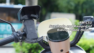 REMAX Motorcycle Bike Phone Holder Stand With Sunshade And Rainproof Riding ABS Material