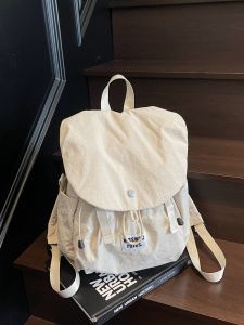 Simple Japanese Style Large Capacity Portable Womens Backpack 2025 New Fashion Travel Shopping Bag Convenient Commuting Bag