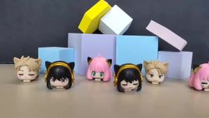Bandai | 6PCS/Set Anime Demon Slayer Figure Nezuko Tanjirou Zenitsu Inosuke Mini Figurine Kawaii Cat Ear Sleep Figure PVC Model Doll Toys