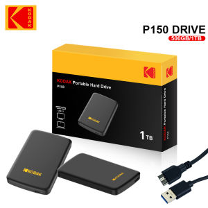 Kodak | KODAK P150 512GB 2.5 Portable External HDD USB 3.0 5Gbps Gaming Storage Disk Compatible for Laptop & Desktop