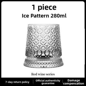 Crystal Bottom Rotatable Elegant Gift Whiskey Glass