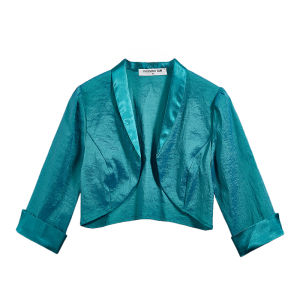 GOSSIP.D | เสื้อสูทสั้นฤดูร้อนสำหรับผู้หญิง เสื้อคลุมกันหนาวแบบบาง ทรงเข้ารูป ชุดกี่เพ้า เสื้อคลุมกันหนาวแบบเปิดหลัง ผ้าฝ้ายผสมโพลีเอสเตอร์