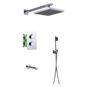 AZOS | Gunmetal Gray In-Wall Copper Shower Set