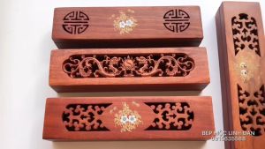 [FREESHIP MAX]Hộp đựng đũa gỗ hương đỏ_Chạm khắc tinh tế_Hoa văn đa dạng [CTL745]