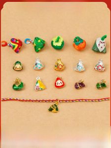 Colorful Rope Baby Bracelet DIY Cartoon Horizontal Hole Alloy Zongzi Fashion Jewelry Accessories Hand Chain Hand Bracelet Parts