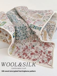 CAIENGE | New Season High-End French Style Silk Wool Scarf