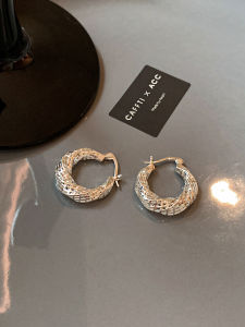 CAFFTI | High-end Stylish Silver Hoop Earrings