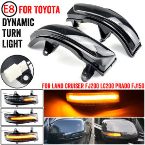 2Pcs Dynamic Turn Signal Light LED Side Mirror Sequential Lamp Blinker For Toyota Land Cruiser LC200 FJ200 Prado FJ150 2008-2021