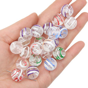 16mm Acrylic Transparency Beads  Round Loose Spacer Beads For DIY Handmade Bracelet Necklace Keychain Jewelry Making Accessories