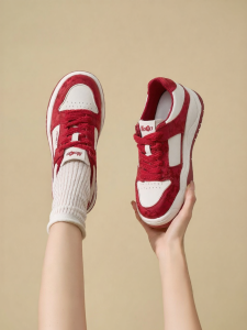 Josiny | Red Thick-sole Womens Casual Shoes