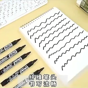 10PCS Permanent Marker Pens Black Big Capacity Ink Quick Drying Marker Pens School Office Supplies
