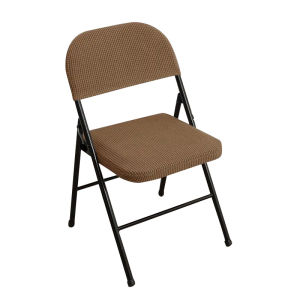 Polar Fleece Household Folding Dining Chairs Cover Durable Backrest Chair Cover Computer Dust-proof Chair Slipcover for Home