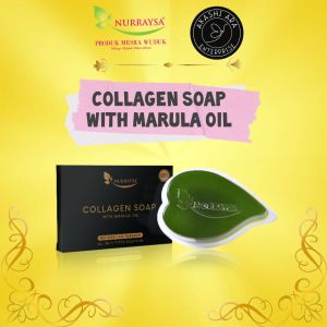 Nurraysa Collagen Soap with Marula Oil Acne Oily Skin Whitehead Blackhead Minimize Pores