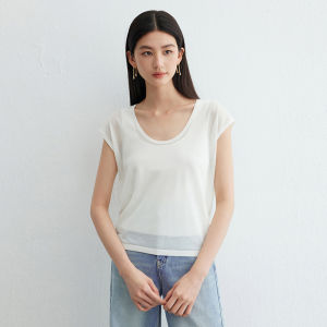 DESIGNICE | Casual Layering Two-Piece Set Linen Tank Top and Knit Sweater for Women