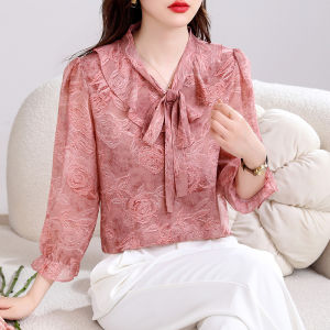 DAIXIANGFEIZI | Áo Nữ Mùa Hè Hoa Văn Tay 3/4