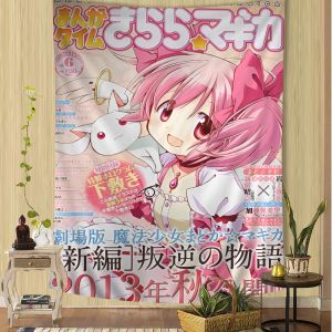 VIKAMA Magical Girl Bohemian Tấm Thảm Tarot Hippie Trang Trí Treo Tường Cho Ký Túc Xá Phong Cách Nhật Bản Vải Polyester Hoạt Hình Anime Treo
