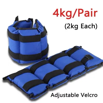 (Pair) Ankle Weights 1/2/3/4/5/6 KG Adjustable Strength Training Weights For Basketball Training