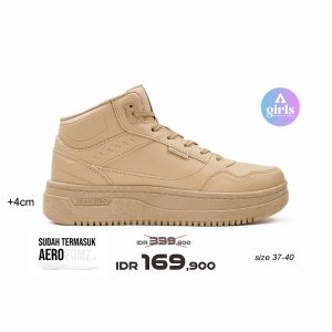 Aerostreet 37-40 Livy Mocca Muda Mocca Mocca - Sepatu Sneakers Wanita
