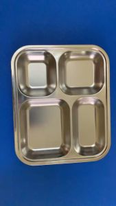 Khay cơm 4 ngăn nông (24x21x2.6 cm)