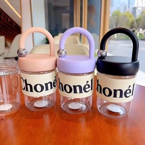 Portable Glass Water Cup Reinforced Thickness Heat-Resistant Insulated Travel On-the-Go Use