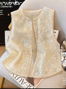 YINGDAI | New Chinese Style Heavy Bead Embroidery Lightweight Vest New 2026 Style