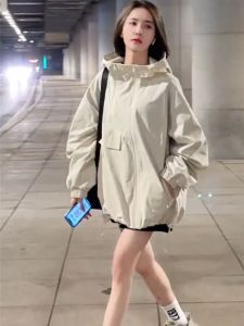 SHIMO | Womens Lightweight Stylish Loose-Fitting Hooded Coat