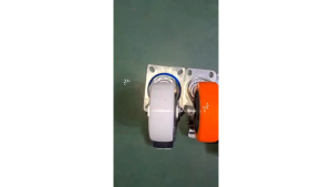 Roda Lori PVC 4" inch / 100 mm Rem Multi Arah Besi Caster Troli - Trolley BRAKE Castor Wheel LEGION