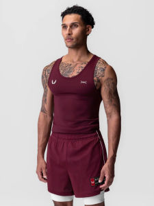 JIANSHENSHIJIAJIANSHEN | Quick-Drying Wide Shoulder Elastic Sleevless Tight-Fit Training Vest