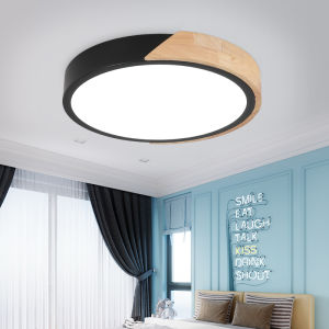 【YHLAMP】LED Wood Edge Lighting Modern Ceiling Light For Living Room Household Lighting Ceiling Lamp For Bedroom Nordic Simple Home Decor Lighting
