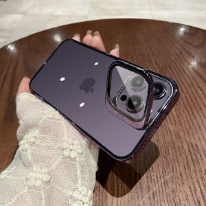 🇹🇭🔥ส่งจากไทย🔥เคสไอโฟน เคศวงเล็บฟิล์มเลนส์ เคสโทรศัพท์ เคสใส For เคส iphone 15 14 13 12 เคส iphone 15pro 14pro 13pro 12pro เคส 15promax14promax 13promax 12promax เคส 15Plus โปร แม็กซ