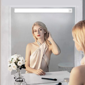 USB Charging LED Mirror Light Vanity With PIR Sensor Motion DetectionRigid Bar Lamp Stick on Bathroom Mirrors Lighting Dedicate