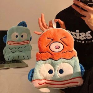 Anime Sanrio Hand Towel Hangydon Cute Kawaii Cartoon Home Bathroom Kitchen Water Absorbent Towel Home Decoration Girl Plush Quick Dry Cleaning Towel Gift