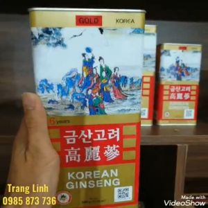 Hồng sâm củ khô hộp thiếc Bio hàn quốc chính hãng - Tăng thể lực phục hồi sức khỏe phòng ung thư - koreaboss