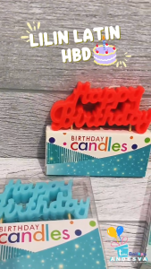 lilin happy birthday merah / lilin tulisan happy birthday / lilin unik / lilin ultah / lilin hbd