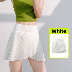 ASran | High Waist Breathable Anti-peek Skort Pockets Quick Dry Sports Yoga