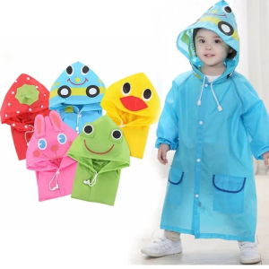 3-9 Year Kids Raincoat Kindergarten Boy Girl Baby Cartoon Style Waterproof Pupil Raincoat