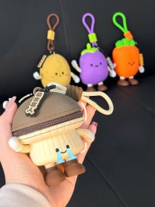 Cute Mini Couple Childrens Bag Decorative Backpack Keychain Earphone Doll Storage Bag Girls Accessories Hanging Ornament