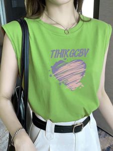 Summer New Sleeveless Loose Plus Size Fashionable Vest Female Easiest for Match T-Shirt BF Style Thin Inner Match Outerwear Top Tide